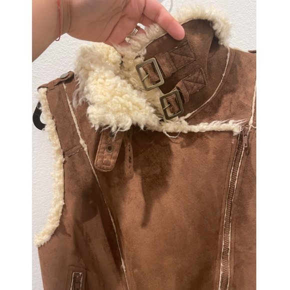 STEVE MADDEN Brown Ivory Vest - Picture 6 of 8